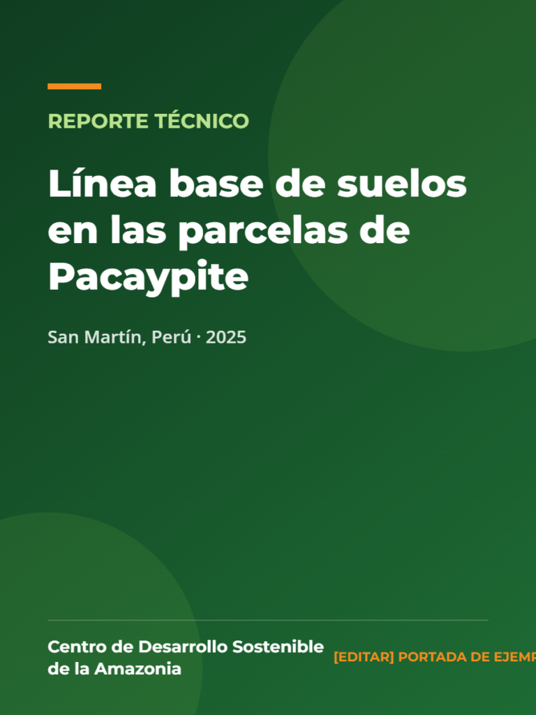Línea base de suelos en las parcelas de Pacaypite